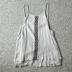 Alya Cream Asymmetrical Tiered Camisole